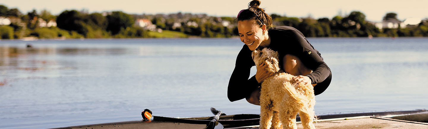 lisa carrington and colin her dog