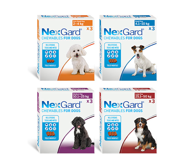 Nexgard Chewables Product Range